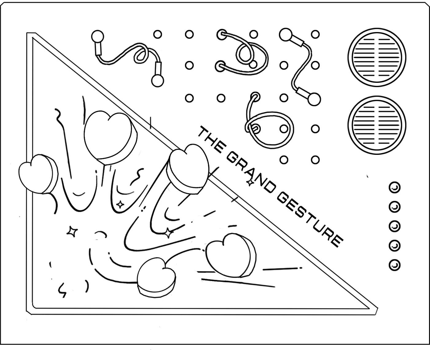 Star_Trek_Stills07 Concept illustration featuring floating hearts, mechanical cables and geometric details.