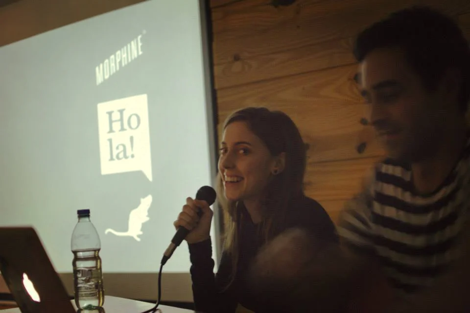 About_Still23B Speaker presenting at a Behance Portfolio Reviews event in 2015.